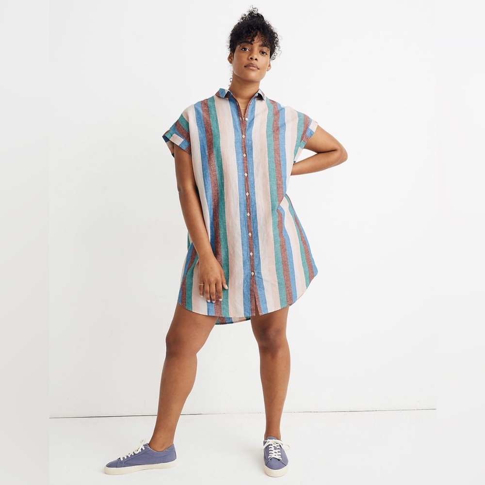 Madewell Central Shirtdress in Flagstaff Stripe